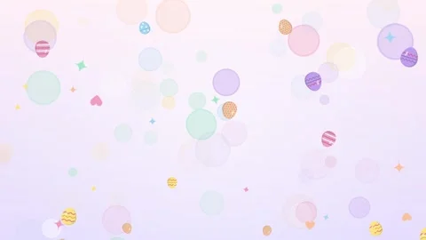 Pastel bokeh with floating Easter eggs Vídeo Stock 348618839