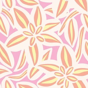 Pastel Botanical Floral seamless pattern design 스톡 일러스트