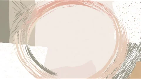Pastel brush circle decorative border frame copy space text overlay seamles.. Stock Footage 339791531