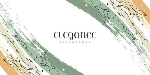 Pastel Brush Paint Texture Background with Floral Pattern Stock Illustration