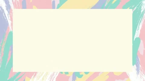 Pastel brush stroke border with central copy space and seamless loop hand d.. 库存影片 342046463