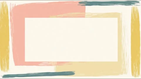 Pastel brush stroke decorative border frame copy space hand drawn digital s.. Stockbeeldmateriaal 339791667