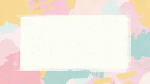 Pastel brush stroke frame with copy space, hand drawn stop motion animation.. Stock Footage 342043463