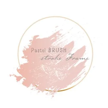 Pastel brush strokes frame. Vector illustration. Stock Illustration