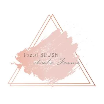 Pastel brush strokes frame. Vector illustration. Stock Illustration