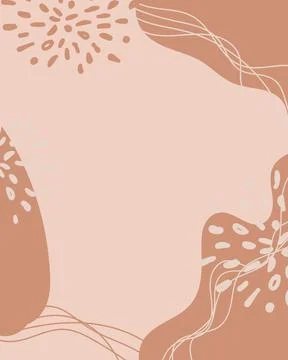 Pastel Brush Vector Collage Background. Beauty and Fashion Company Branding Stock Illustration