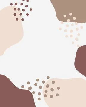 Pastel Brush Vector Collage Background. Beauty and Fashion Company Branding Stock Illustration