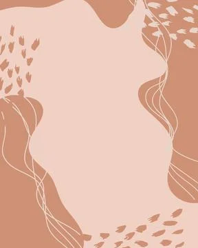 Pastel Brush Vector Collage Background. Beauty and Fashion Company Branding Stock Illustration