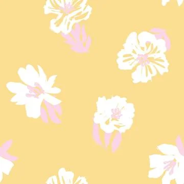 Pastel Brushstroke Floral seamless pattern design 스톡 일러스트