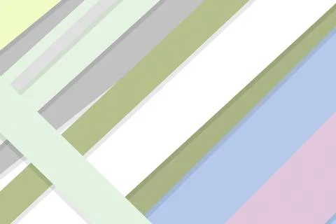 Pastel building forms stack in layered bands of soft green, blue, and white.. Stock Illustration