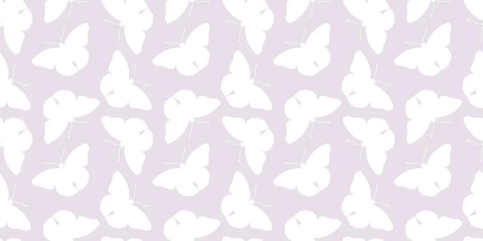 Pastel butterfly seamless repeat pattern background vector Stock Illustration