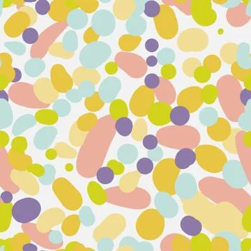 Pastel candy colored spots seamless vector pattern Illustrazione stock