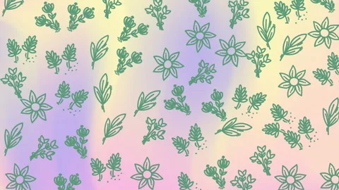 Pastel cannabis leaf pattern background video looping Vídeo Stock 330874443