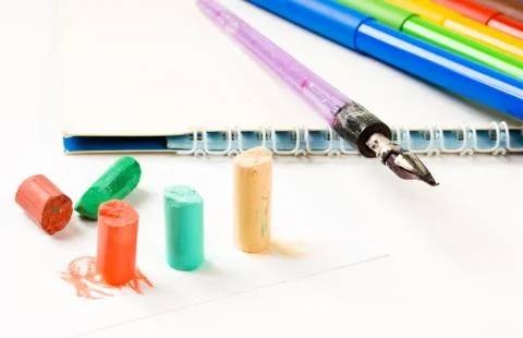 Pastel chalk drawing Stock Photos