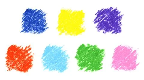 Pastel chalks design elements. Stock Illustration