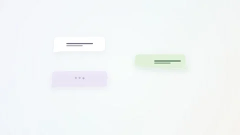 Pastel chat bubbles motion graphics seamless loop Stock-Footage 348122294
