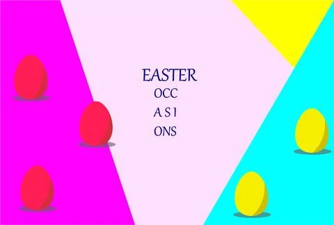 Pastel Chocolate Easter Eggs Background Layout Illustrazione stock