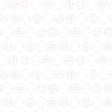 Pastel Christmas Tree seamless pattern design Stock Illustration