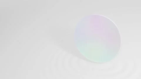 Pastel circle mock-up on white waves animation and Alpha Channel. Stock Footage 232112575