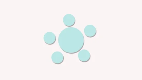 Pastel circles abstract animation seamless loop motion graphics background .. Stock Footage 321587013
