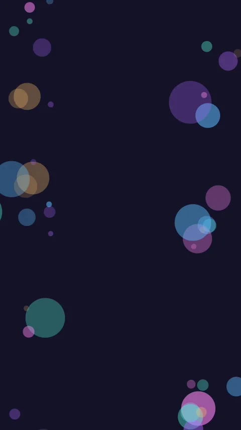 Pastel circles overlap and drift in a gradient field Stock Footage 329900855