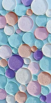Pastel Circles Texture 스톡 사진