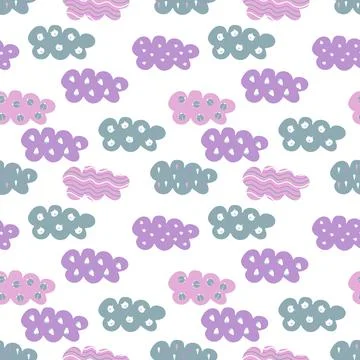 Pastel cloud pattern Stock Illustration