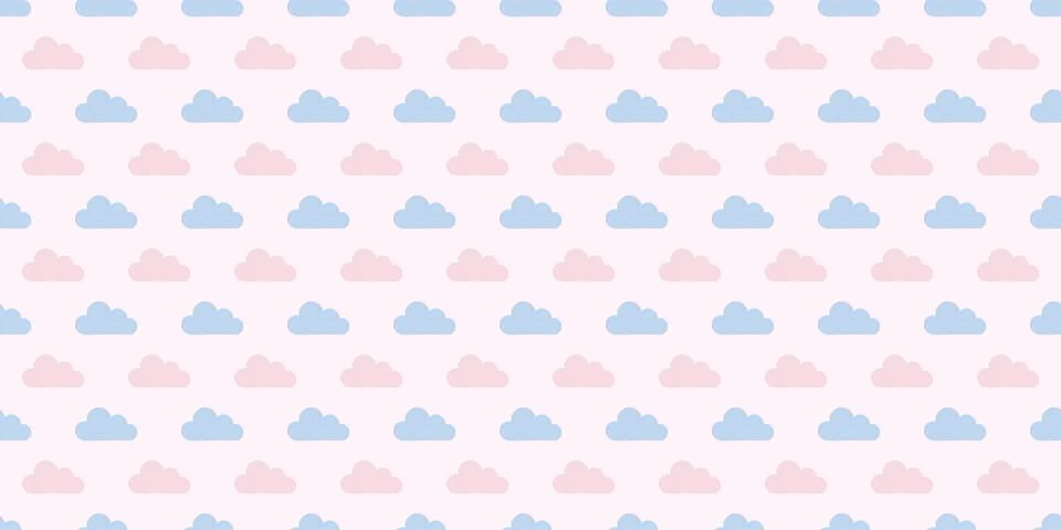 Pastel clouds seamless repeat pattern vector background イラスト素材