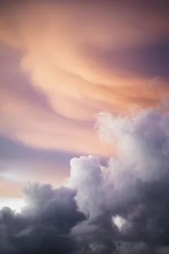 Pastel cloudy sky background Stock Photos