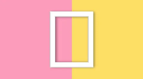 Pastel color background with white square frame. 스톡 일러스트