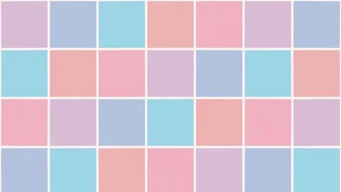 A pastel color block pattern with soft pink and blue squares creates a calm.. Stock Illustration