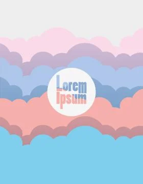 Pastel color clouds pattern background Stockillustratie