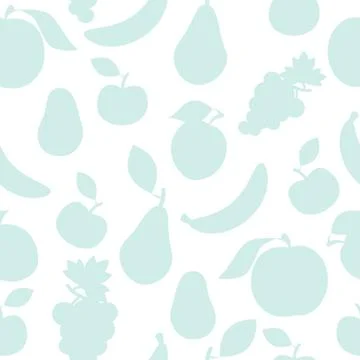 Pastel color fruit pattern Illustrazione stock