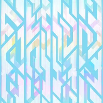 Pastel color geometric pattern with grunge effect Stock Illustration