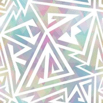 Pastel color geometric seamless pattern Stock Illustration
