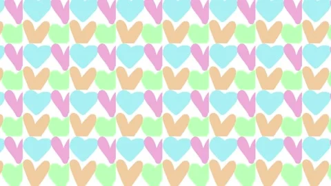 Pastel color heart pattern, motion Stock Footage 274539251