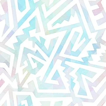 Pastel color maze seamless pattern Stock Illustration