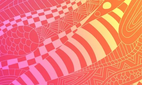 Pastel color vector abstract doodle background illustration Stock Illustration