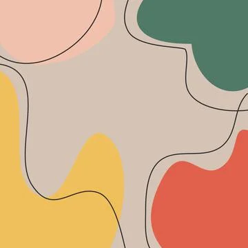 Pastel colored abstract background with organic liquid shapes and curves. Lin Stock Illustration