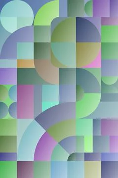 Pastel colored abstract geometric shape background イラスト素材