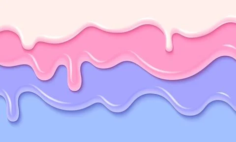 Pastel colored candy or ice cream drip. Stock Illustration