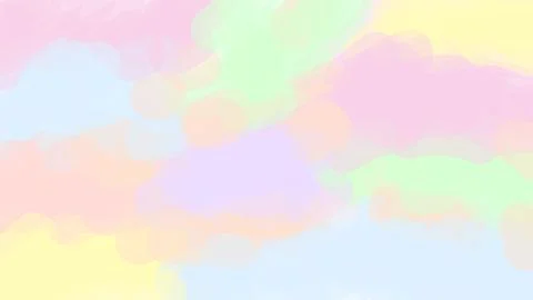 Pastel colored cloudy sky landscape. Tranquil air sunny weather holiday summer Stock Illustration