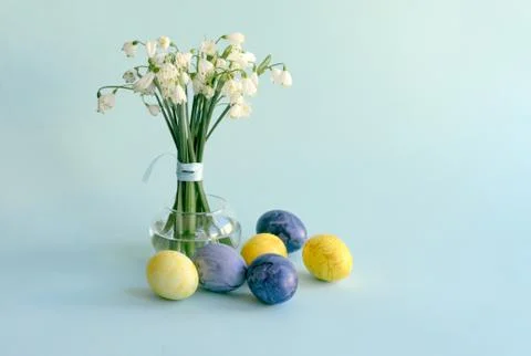 Pastel colored easter arrangement Foto stock