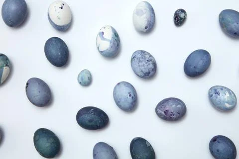 Pastel colored Easter eggs 스톡 사진