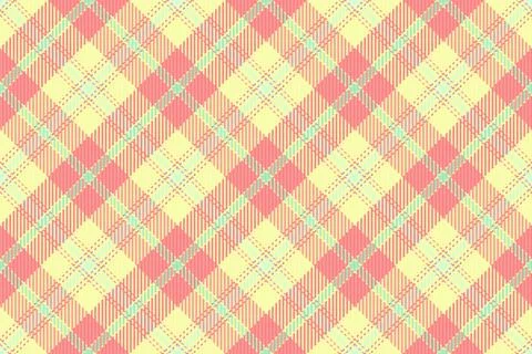 Pastel colored plaid pattern creates a seamless diagonal fabric design. Ideal Stock Illustration