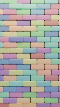Pastel colored rectangular tiles in seamless pattern.... Stock Illustration