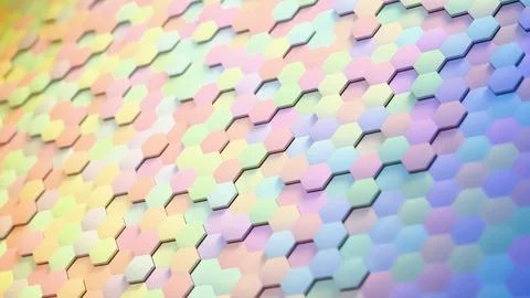 Pastel colored rectangular tiles in seamless pattern.. Stock Photos