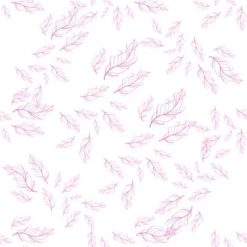 Pastel-colored seamless feather pattern. Seamless background with feathers of Illustrazione stock