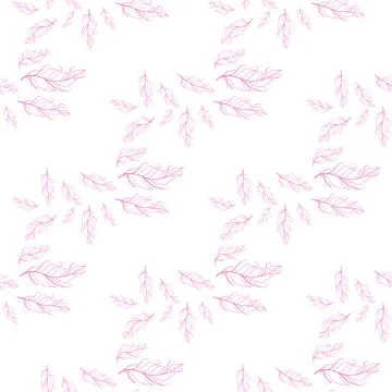 Pastel-colored seamless feather pattern. Seamless background with feathers of Illustrazione stock