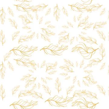Pastel-colored seamless feather pattern. Seamless background with feathers of 스톡 일러스트